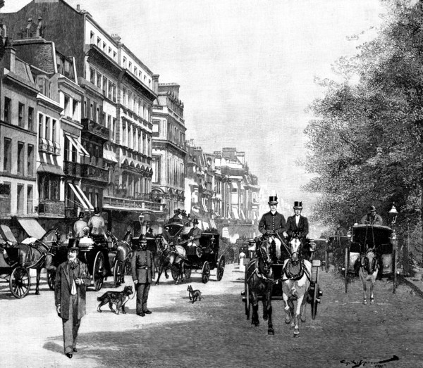The London Season: Piccadilly, 1895. Creator: P Naumann.