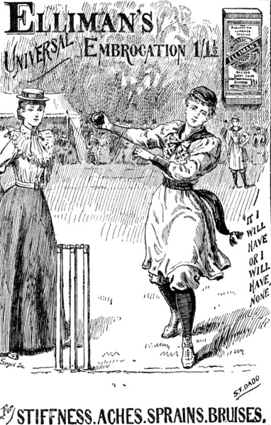 Advertisement for Elliman's Universal Embrocation, 1895. Creator: Joseph Swain.
