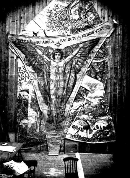 New Mosaics at St. Paul's Cathedral: cartoon of the Angel of the Creation..., 1895. Creator: Frederick Hollyer.