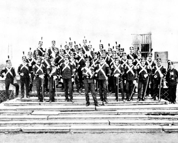 The Duc d'Aosta's Marriage...Duc d'Aosta and his brother officers, 5th Regiment of Artillery, 1895. Creator: Unknown.