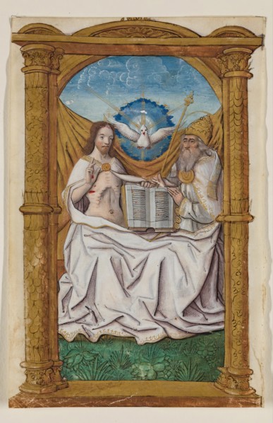 Leaf from Book of Hours: The Trinity, c1515. Creator: Master of Morgan 85.