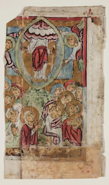 Psalter Leaf: Ascension, 12th century. Creator: Unknown.