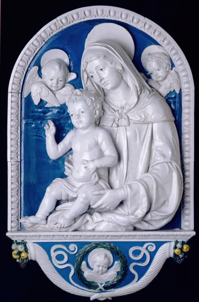Madonna and Child, between 1490 and 1500. Creators: Virgin Mary, Jesus Christ, Andrea della Robbia.