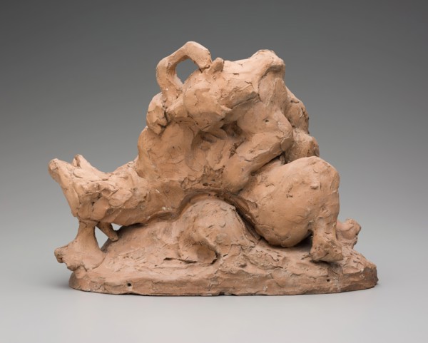 Bear Overpowering a Deer, between 1830 and 1838. Creator: Antoine-Louis Barye.