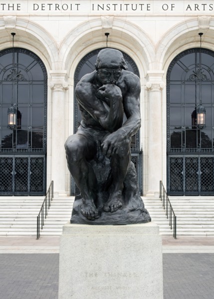 The Thinker, modelled and cast in 1903. Creators: Auguste Rodin, Alexis Rudier Foundry.