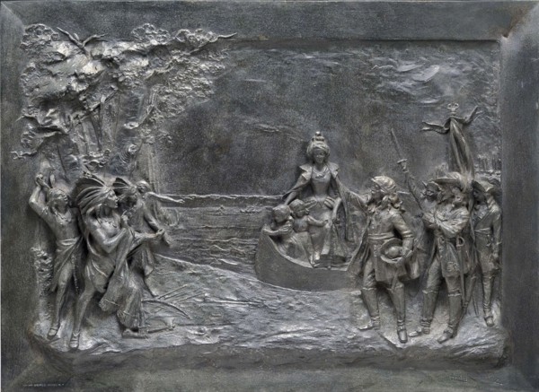 Madame de la Mothe Cadillac Memorial Tablet, c1903. Creator: Carlo Romanelli.