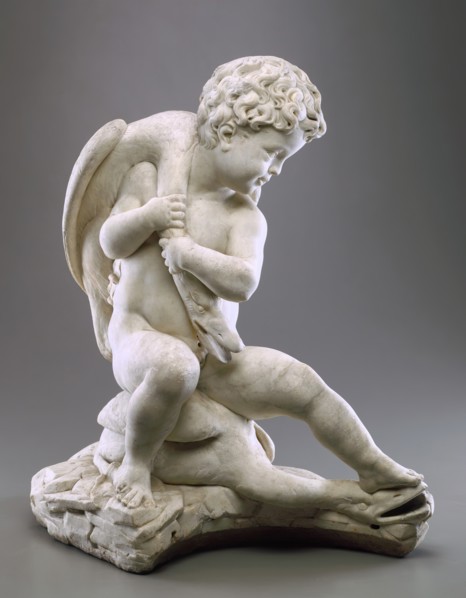 Putto and Two Geese, c.between 1550 and 1560. Creator: Circle of Niccolò Tribolo.