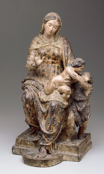 Madonna and Child and the Young St. John, mid or late 16th century. Creators: Virgin Mary, Jesus Christ, Antonio Calcagni.