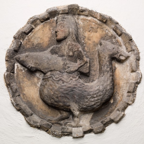 Roundel with Mermaid, between 12th and 13th century. Creator: Unknown.