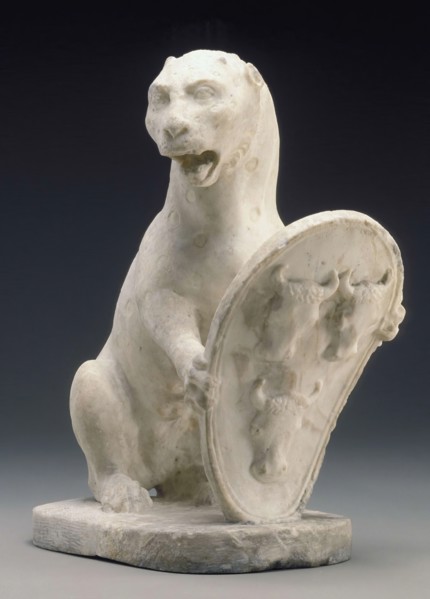 Panther Holding a Coat of Arms of the Trenta Family, second half of the 15th century. Creator: Unknown.