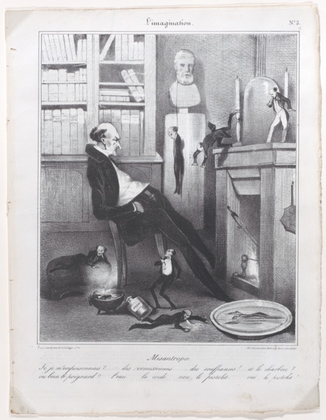 Misantropie, 1833.  Creator: Honore Daumier.