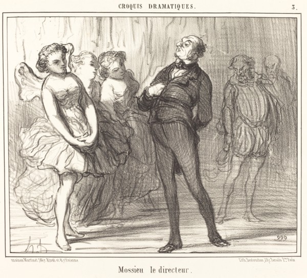 Mossieu le directeur, 1856. Creator: Honore Daumier.