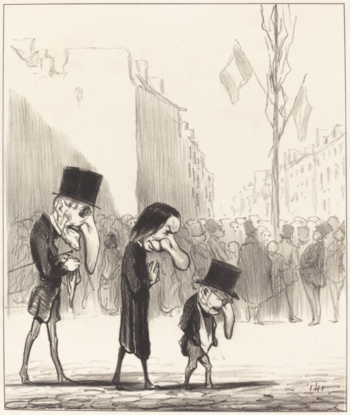 Les Trois petits saints, mid-late 19th century. Creator: Honore Daumier.