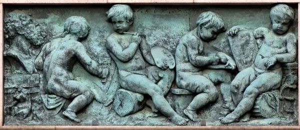 Panel representing Painting Sculpture & Architecture, c1905. Creator: George Anderson Lawson.
