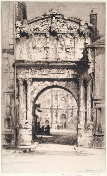 Porte St Pierre, Auxerre, 1912. Creator: Albany E Howarth.