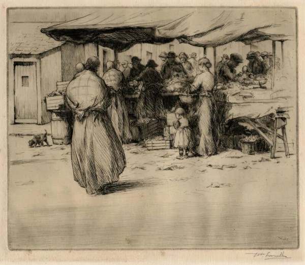 Market Scene, c1890-1940. Creator: William Smith.