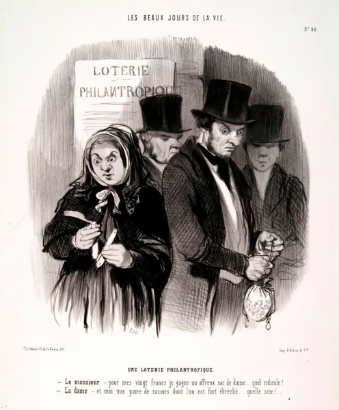 Une Loterie Philantropique, 1845.  Creator: Honore Daumier.