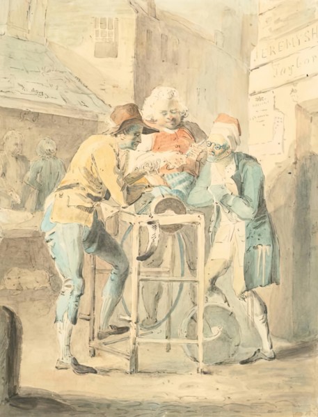 Scissor Grinder in the Canongate, Edinburgh, c1818. Creator: John Burnet.