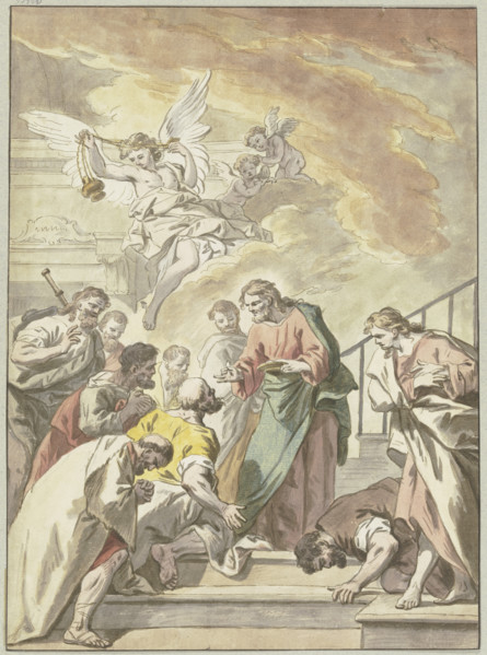 Christ administering the Eucharist. Creator: Jean Jouvenet.