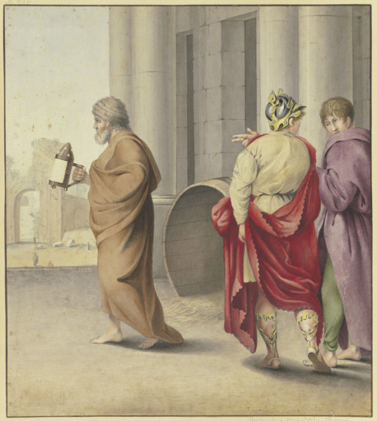 Diogenes looking for people. Creator: Carl Friedrich Wendelstadt.