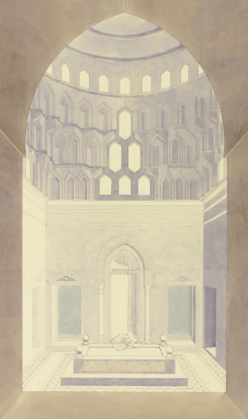 Tomb of Sultan Quaitbay in Cairo, 1830. Creator: Friedrich Maximilian Hessemer.
