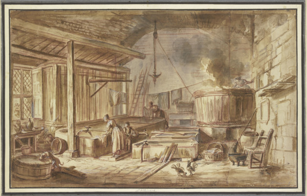 The interior of a laundry. Creator: Jean-Baptiste Lallemand.