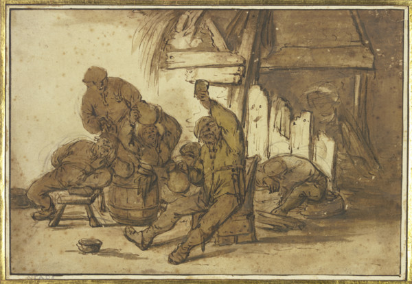 Bacchanal in the inn, before 1633-1635. Creator: Adriaen van Ostade.