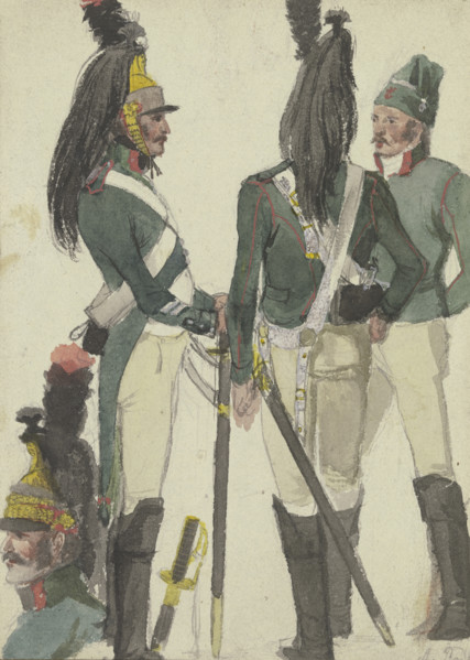 Cuirassiers, early-mid 19th century. Creator: Anton Radl.