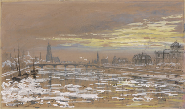 Frankfurt am Main in winter, 1897. Creator: Bernhard Mannfeld.