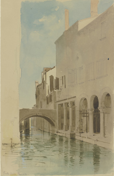 The Ponte della Panada in Venice, 1851. Creator: Carl Theodor Reiffenstein.