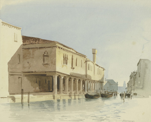 Channel section in Murano, 1851. Creator: Carl Theodor Reiffenstein.
