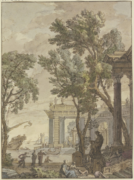 Antique seaport. Creator: Isaac de Moucheron.