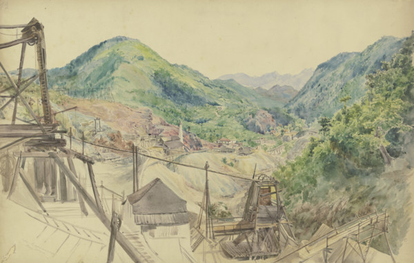Copper mining, 1853. Creator: Adolf Höffler.