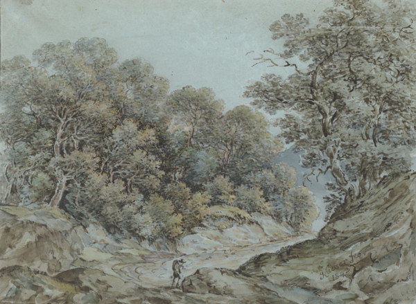 River landscape, 1843. Creator: Joseph Bruno Kaeser.