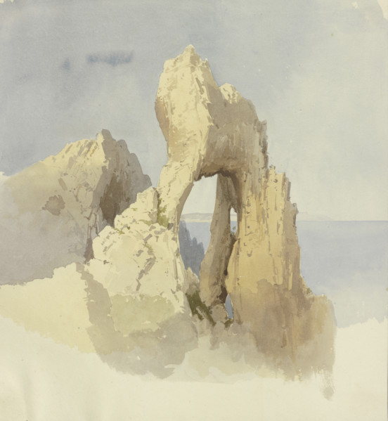 Arco Naturale on Capri, c1852. Creator: Carl Theodor Reiffenstein.