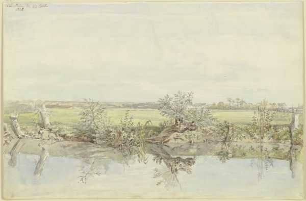 View of the Nied River near Rödelheim, 1830. Creator: Carl Morgenstern.