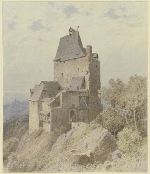 Castel on high mountain, 1884. Creator: Carl Theodor Reiffenstein.