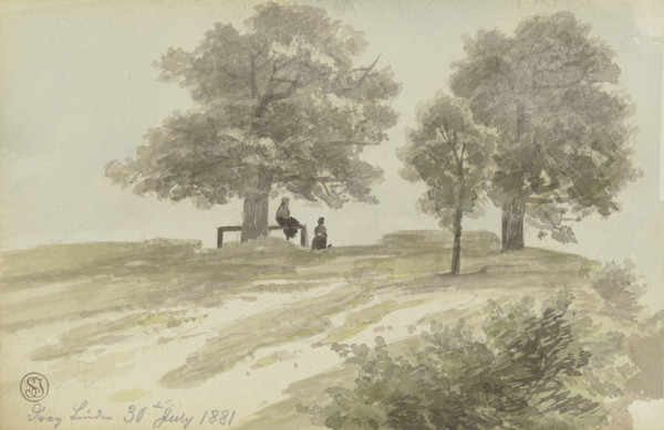 Three Linden Trees, 1881. Creator: Heinrich Adolf Valentin Hoffmann.
