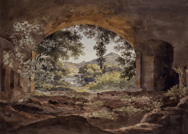 Channel of Lake Albano, 1824. Creator: Ernst Fries.