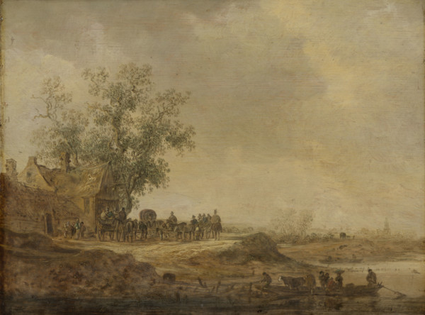 The Stop before the Inn, 1643. Creator: Jan van Goyen.
