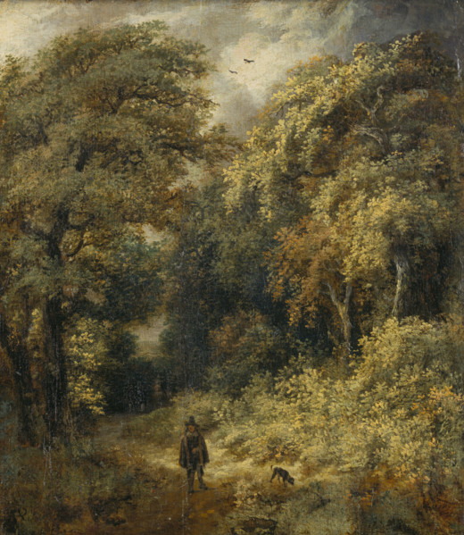 Forest Path with People Strolling, c1646. Creator: Jacob van Ruisdael.
