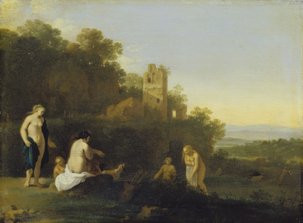 Landscape with the Discovery of Callisto’s Pregnancy, c1630-1640. Creator: Workshop of Cornelis van Poelenburch.