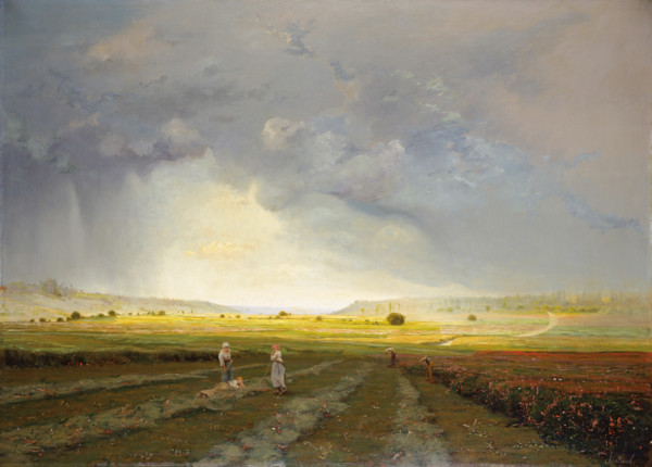 The Rain Shower, c1868. Creator: Jean-Baptiste-Camille Corot.