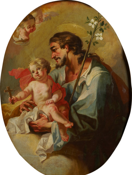 St Joseph with the Christ Child, 1701-1800. Creator: Martino Altomonte.