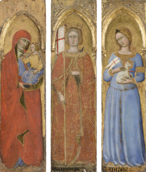 Saint Anna and the Infant Mary; Saint Ursula; Saint Agnes, c1370-1390. Creator: Andrea Vanni.