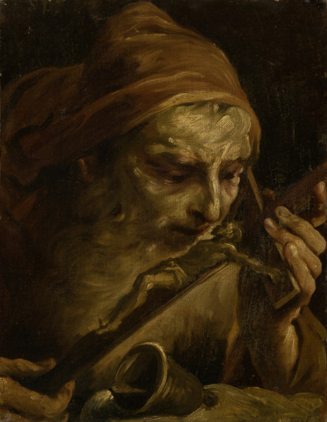 Anthony the Abbot Kissing the Crucifix, 1701-1800. Creator: Giuseppe Maria Crespi.