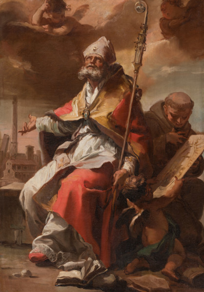 Saints Petronius of Bologna and Bernardin of Siena, c1774. Creator: Gaetano Gandolfi.