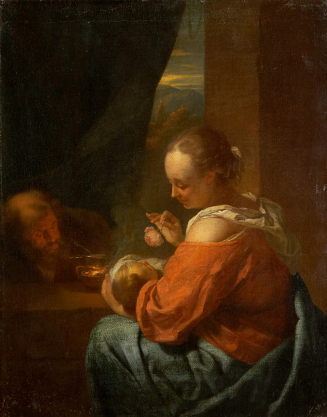 The Holy Family, c1665-1670. Creator: Godfried Schalcken.