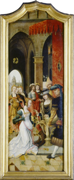 King Solomon Receiving the Queen of Sheba, 1516-1519. Creator: Master of the Von Groote Adoration.