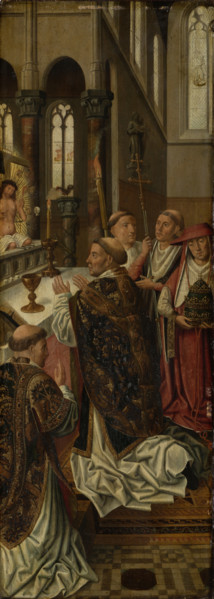 The Mass of St Gregory, c1505. Creator: Master of the Morrison Triptych.
